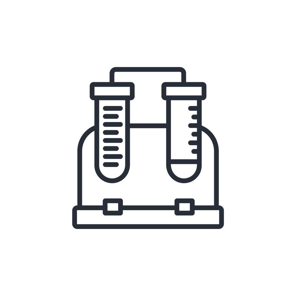 test tube line icons vector