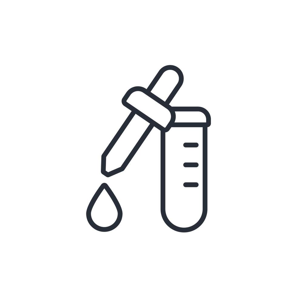 pipette line icons vector