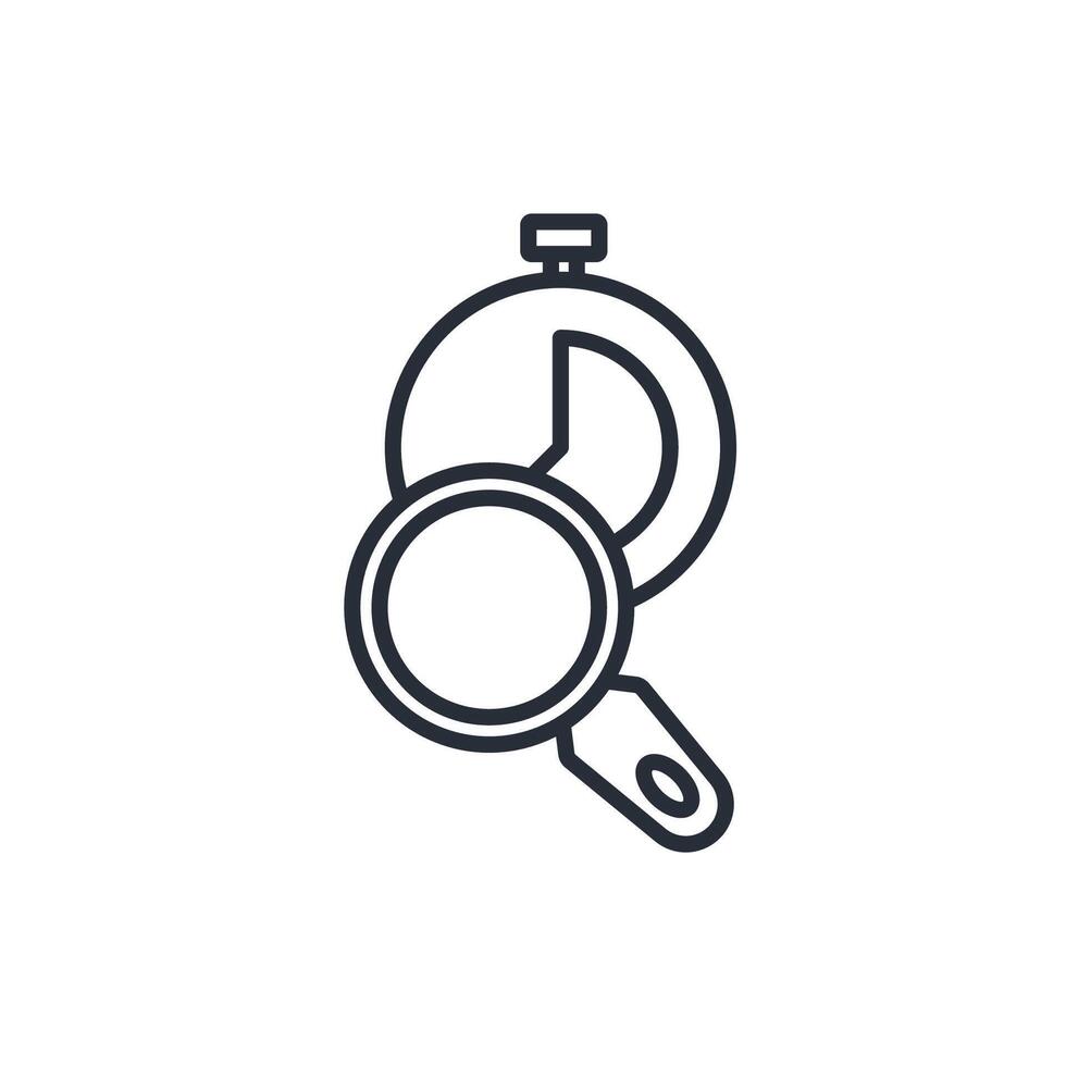 time tracking line isolated vector