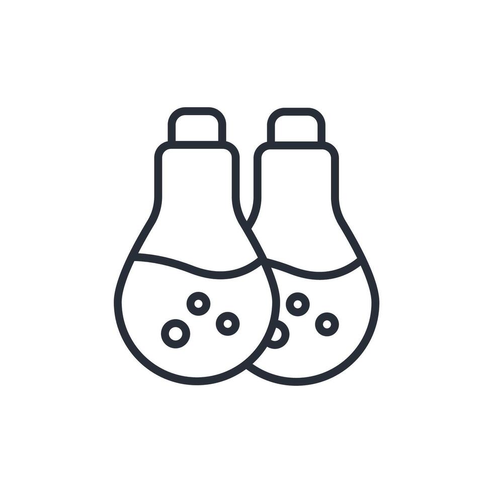 flask line icons style vector