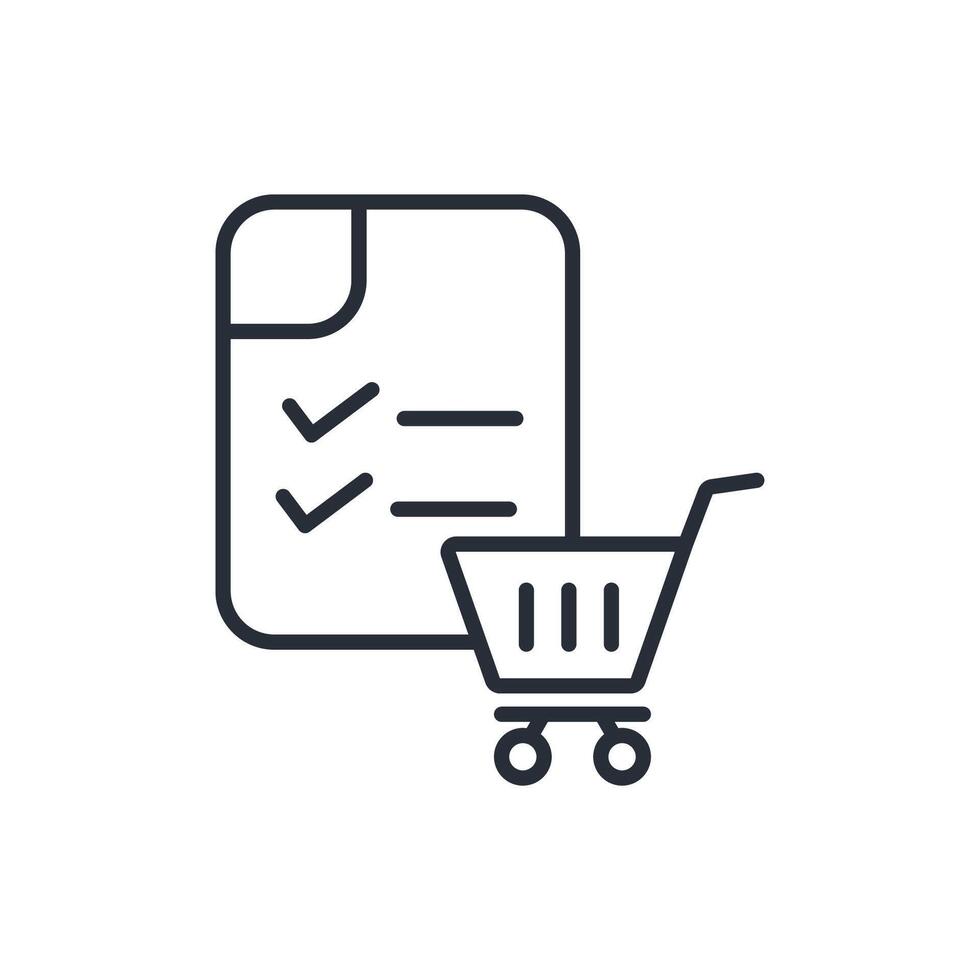 purchase order line icons style vector