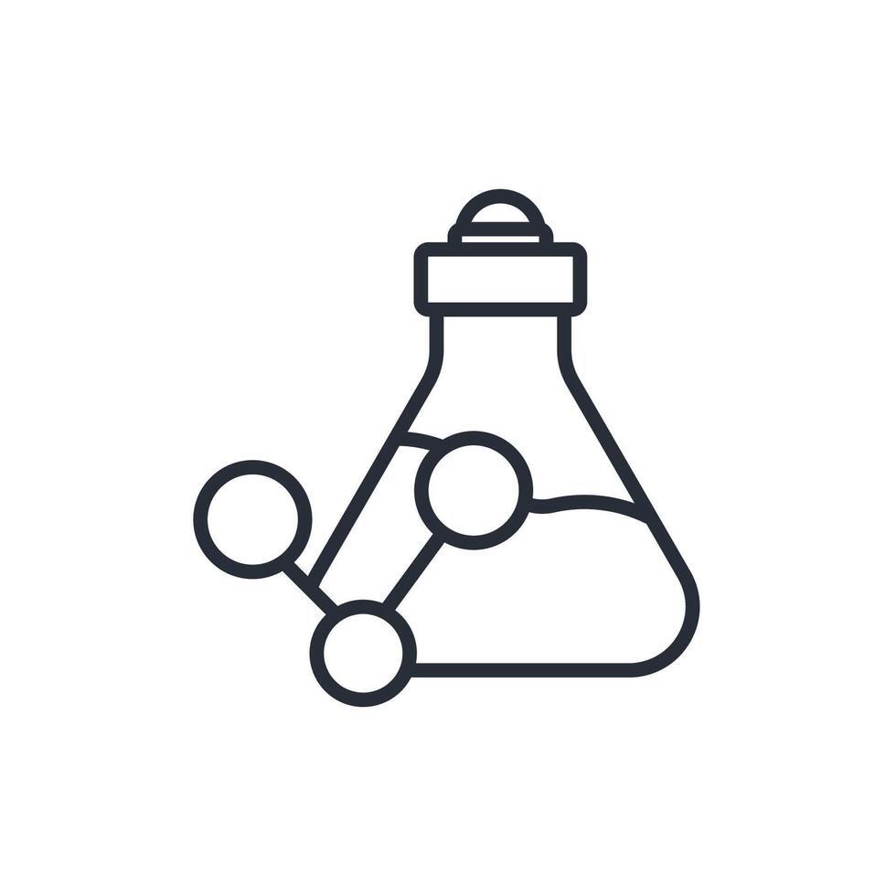 chemical icons line vector