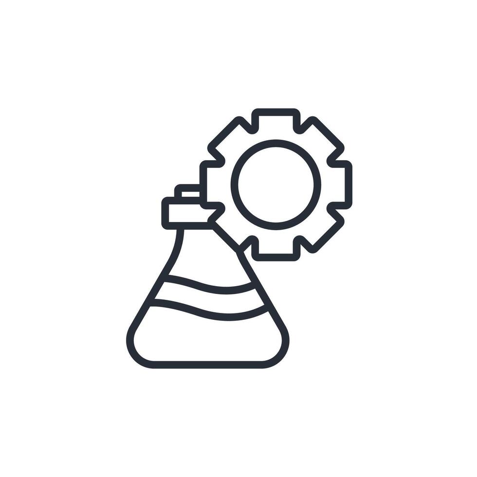 experiment lab icons line vector