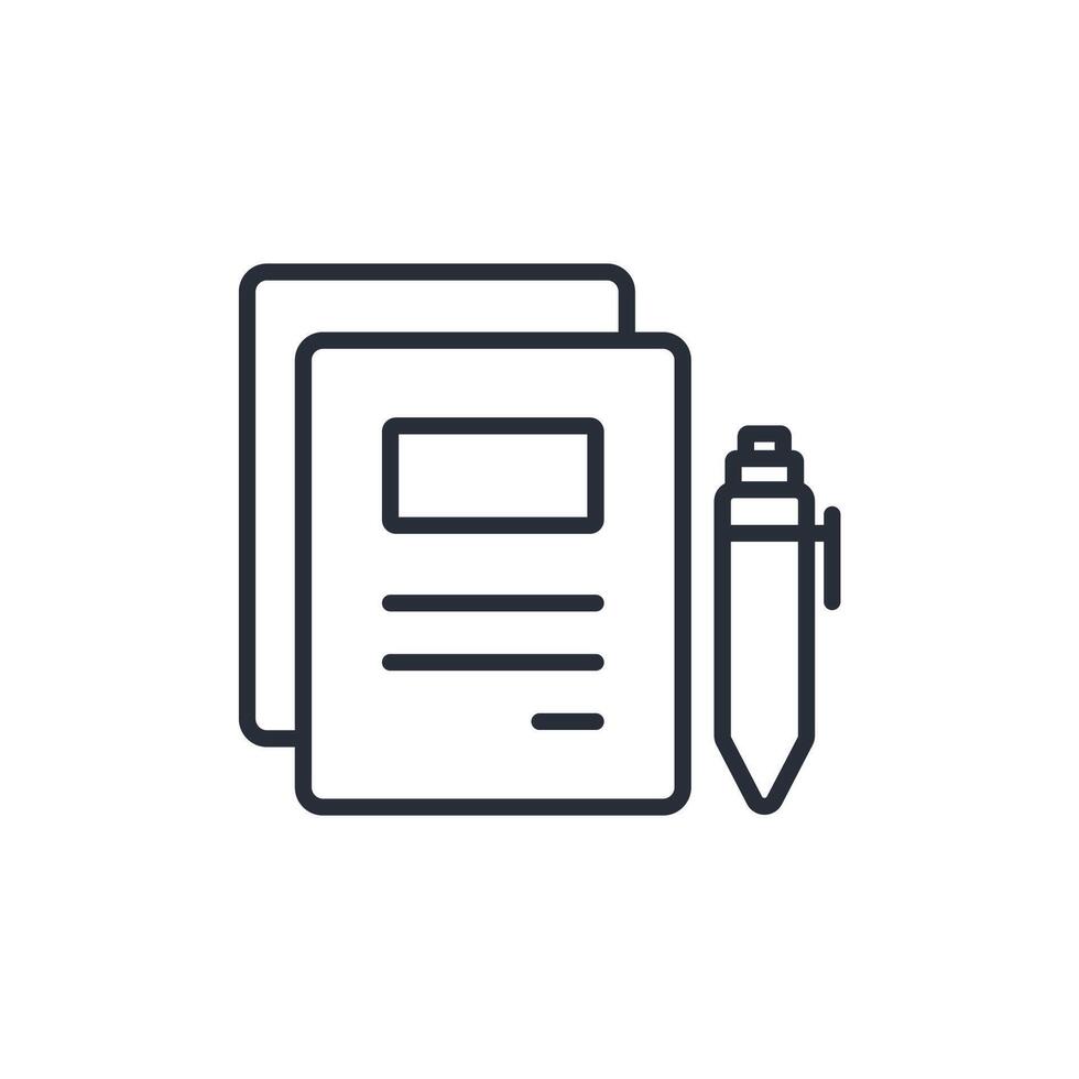 contract line icons style vector