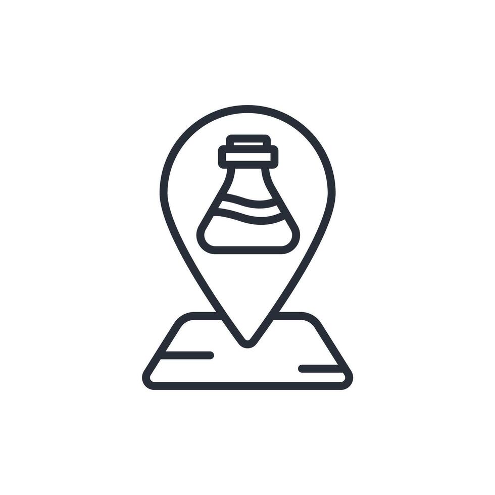 location laboratory line style vector