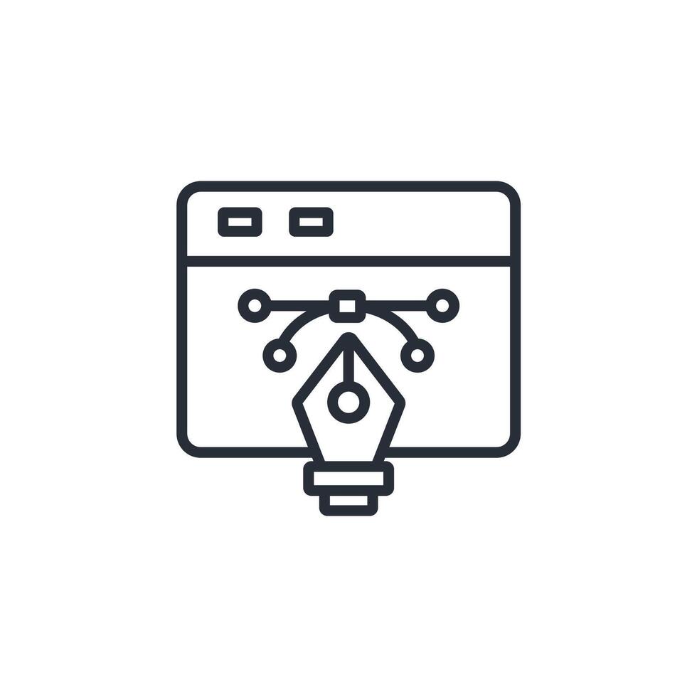 grapic designer line icons vector