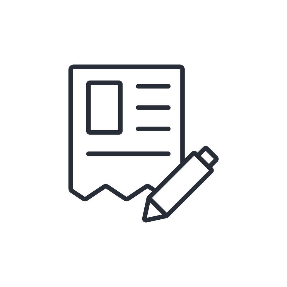 invoice line icons style vector