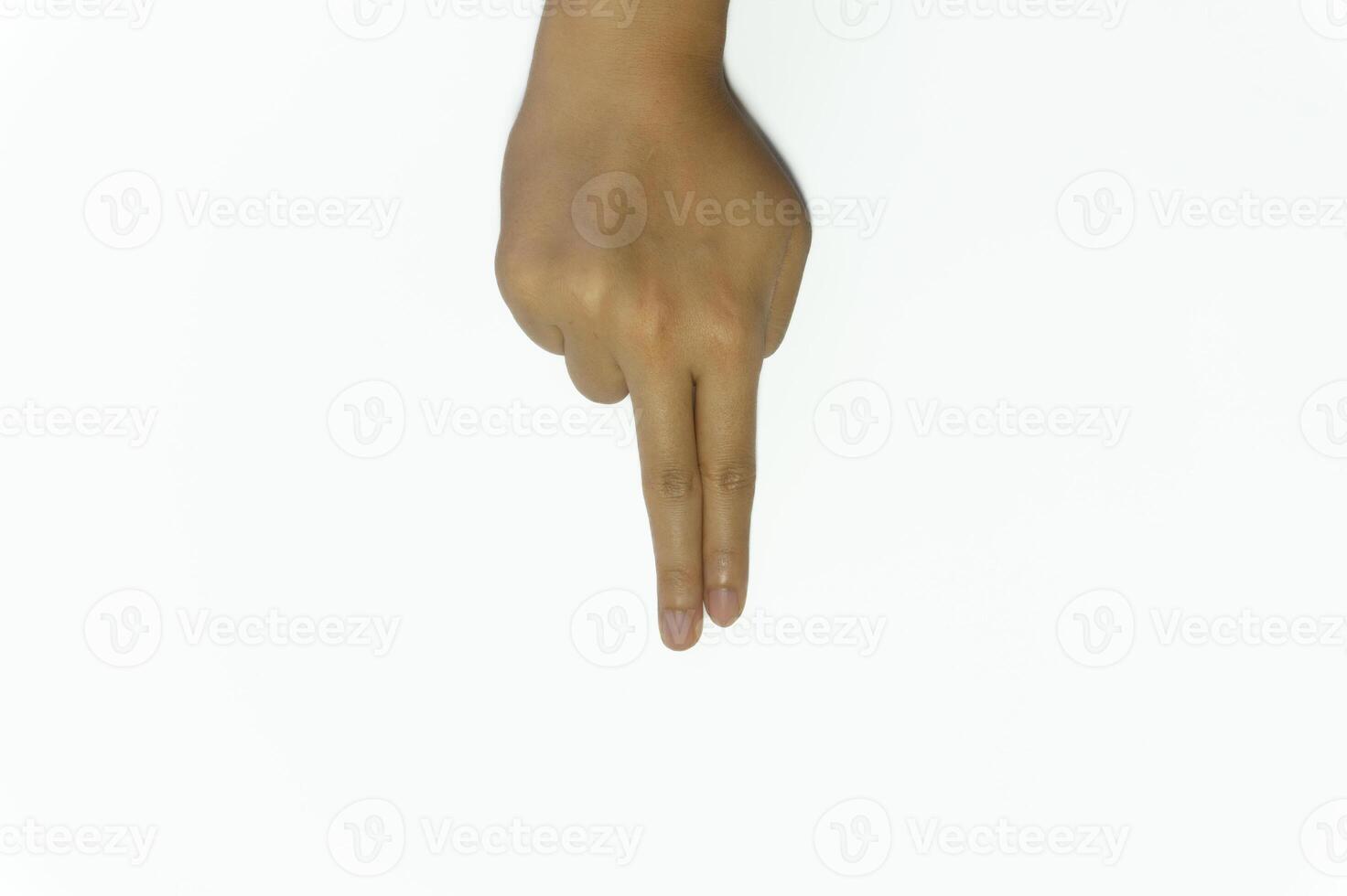 letter N of American hand sign language. photo