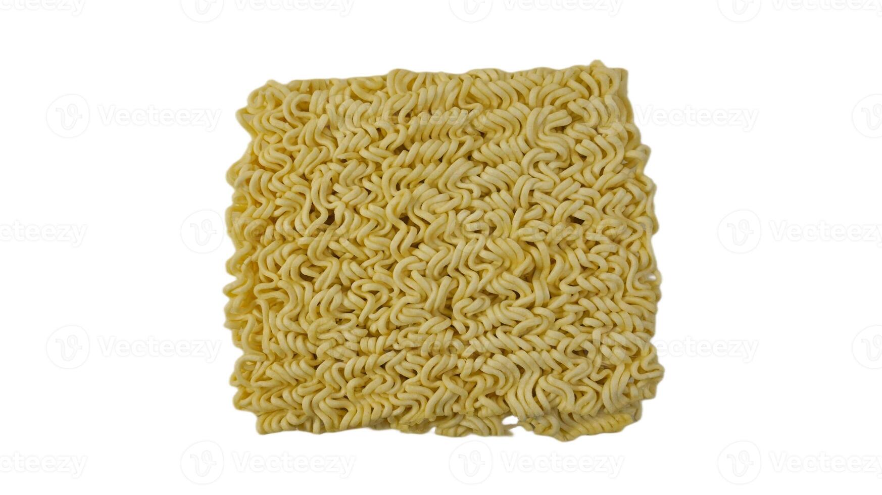 Instant noodles isolated on white background photo
