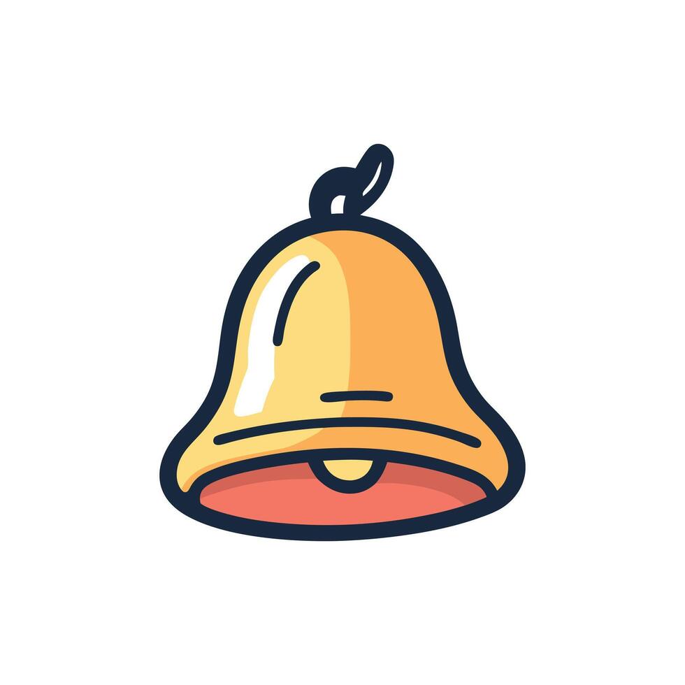 Pixel Art Bell Notification Icon Design vector