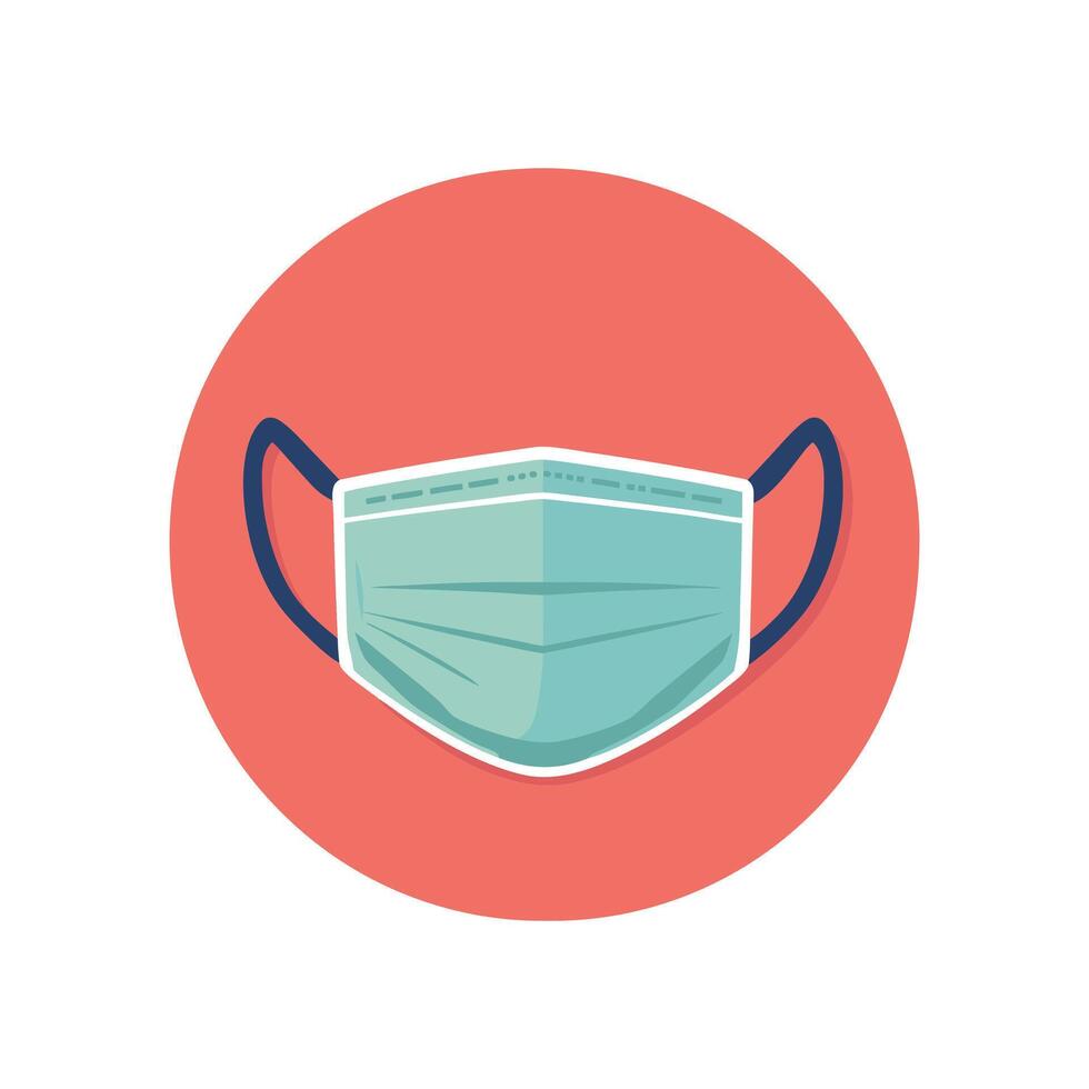 Pixel Art Face Mask A Visual Representation of Health Safety vector