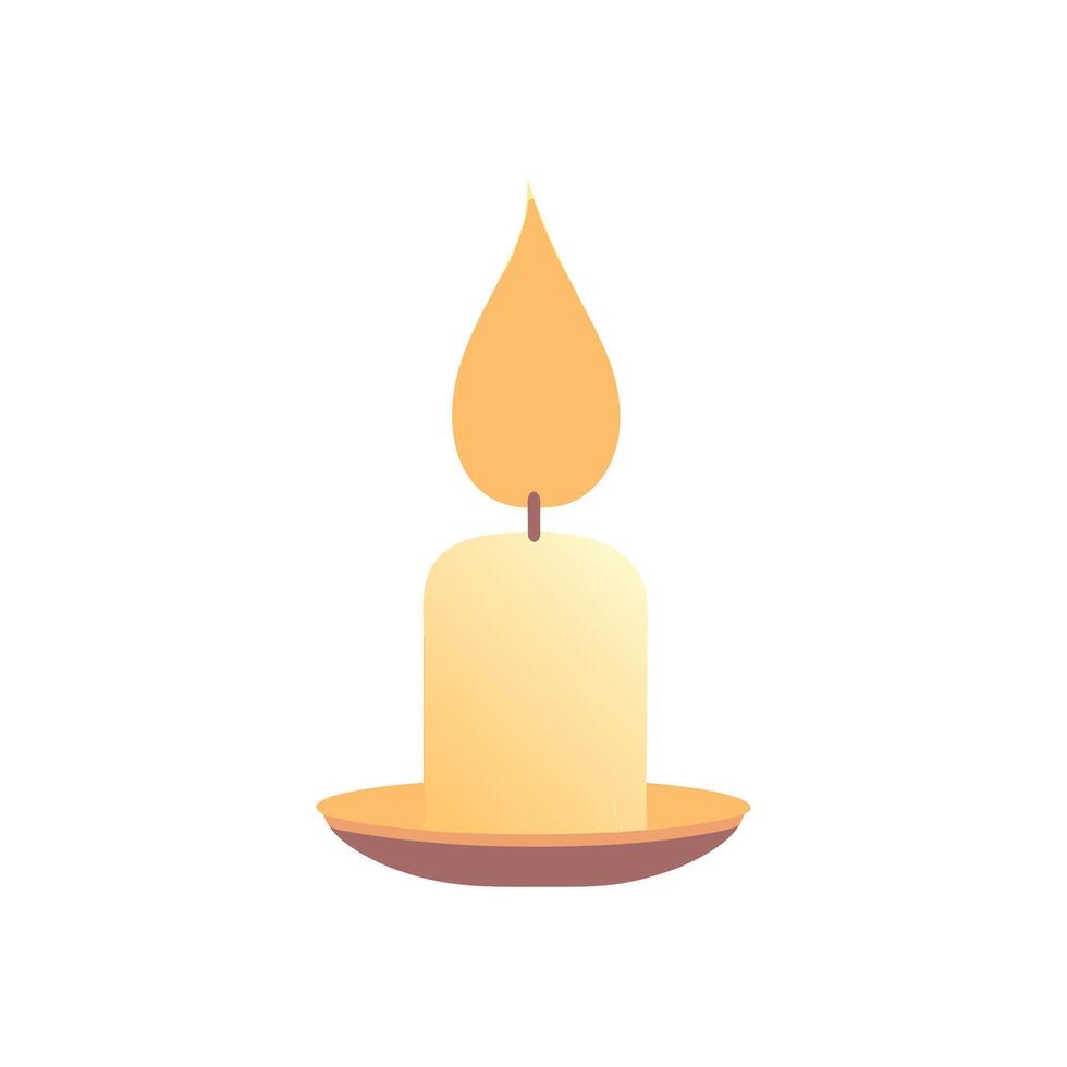 Luminous Candle Pixel Art Illumination vector