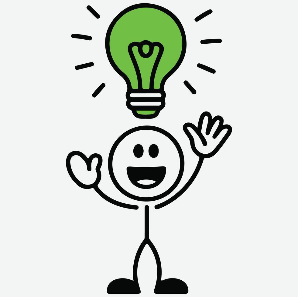 Creativity With Lightbulb and Inspiration. vector