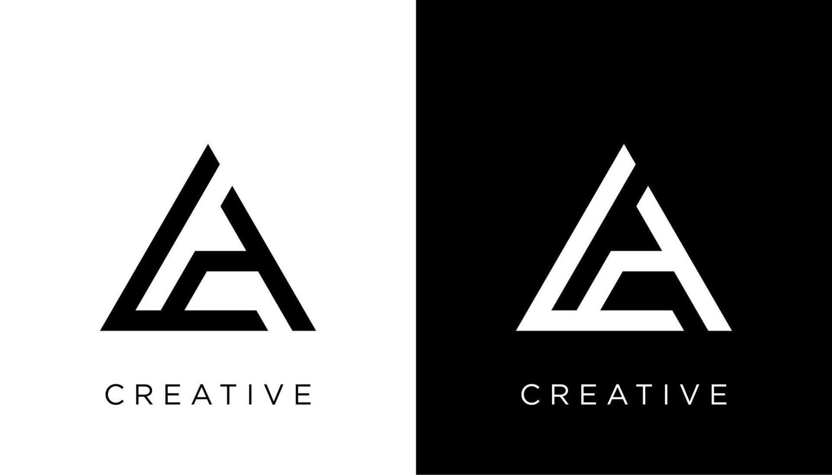 creative logo design with triangle shape letter a vector