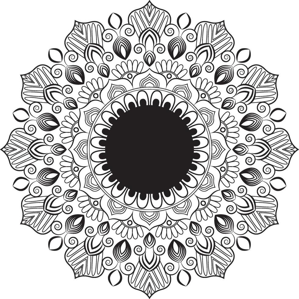 Black and White Mandala for Invitations vector