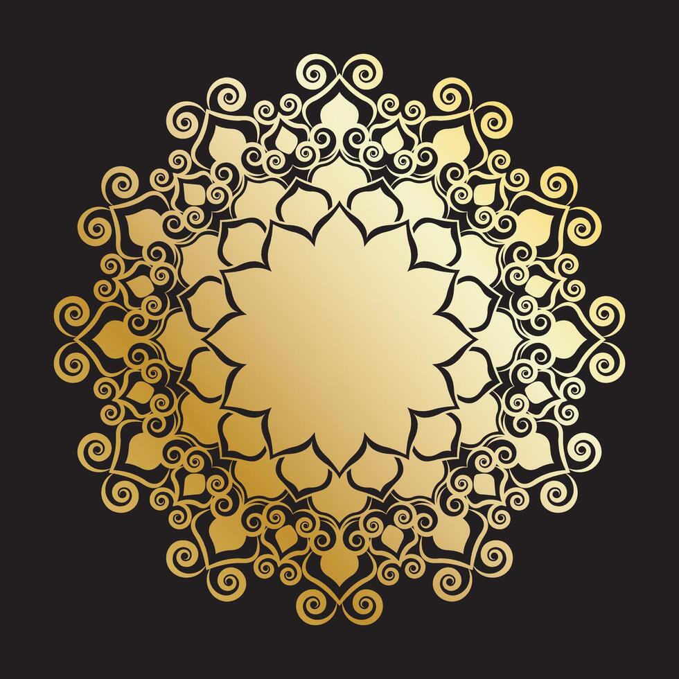 Symmetrical Mandala with Clean Lines vector