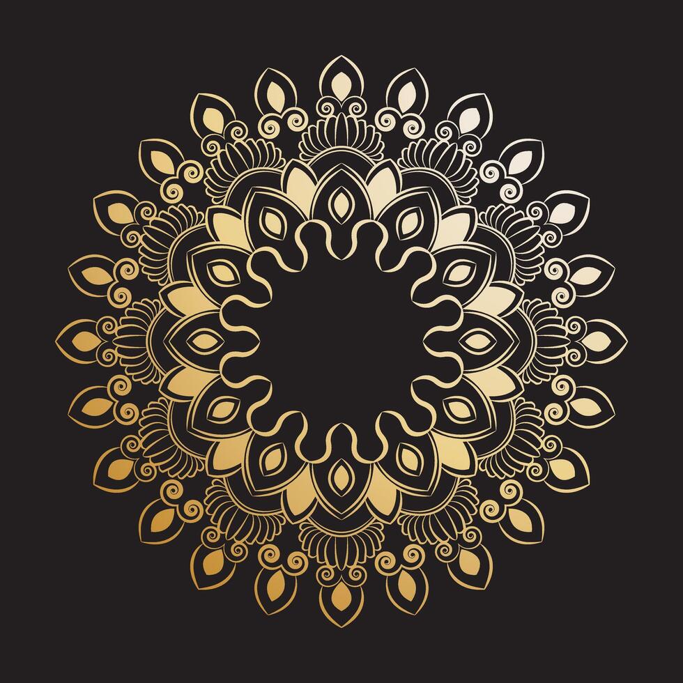 Modern Abstract Mandala in Monochrome vector