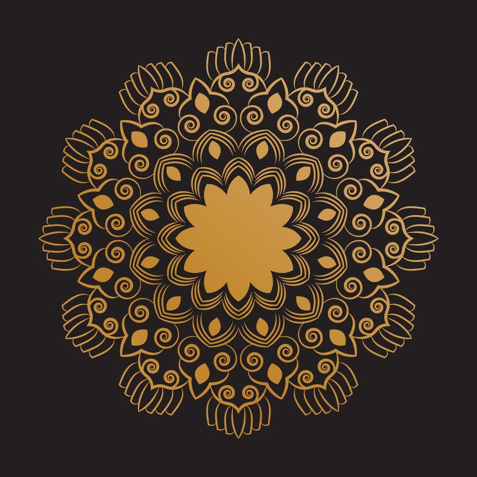 Minimal Mandala Graphic for Apps vector