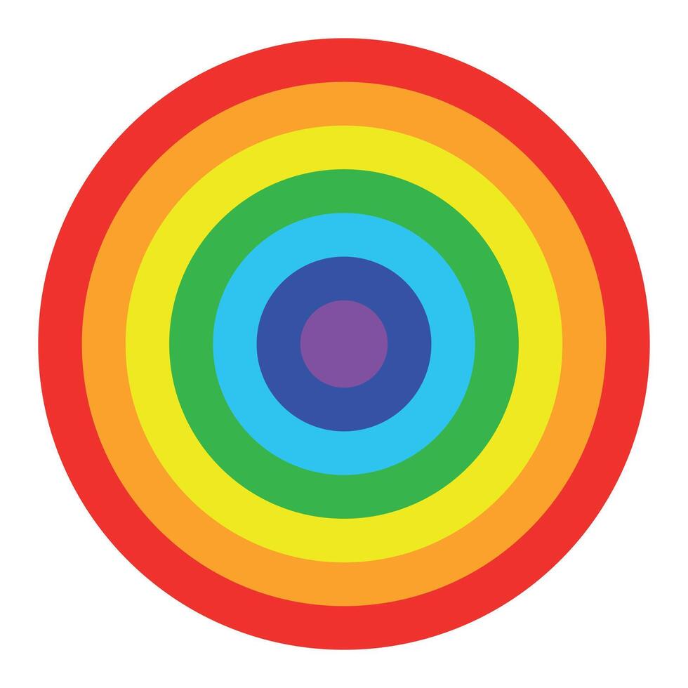 circles in rainbow colours, color simple illustration isolated on white background vector