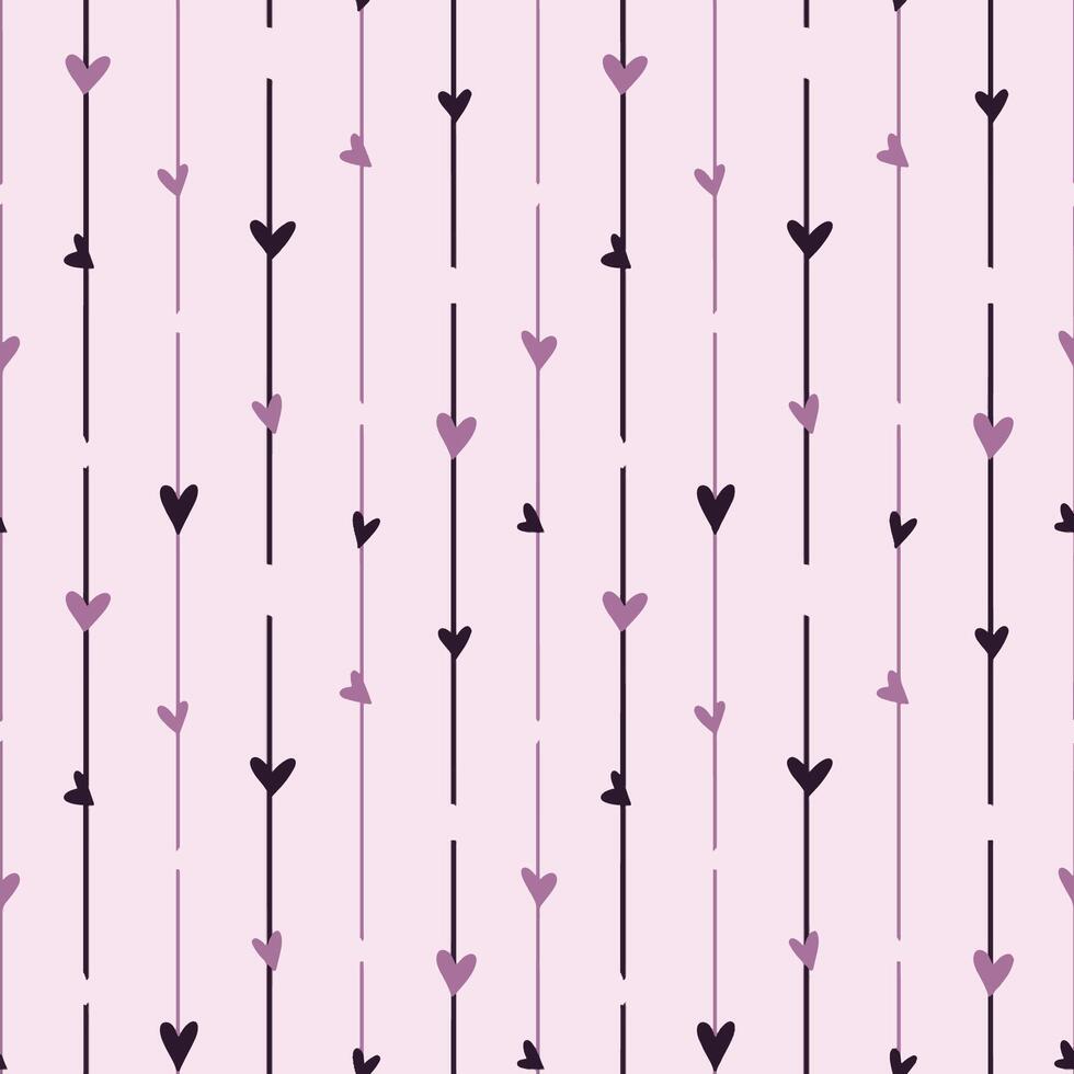 Elegant seamless pattern of hearts on a soft pink background creating a whimsical atmosphere vector
