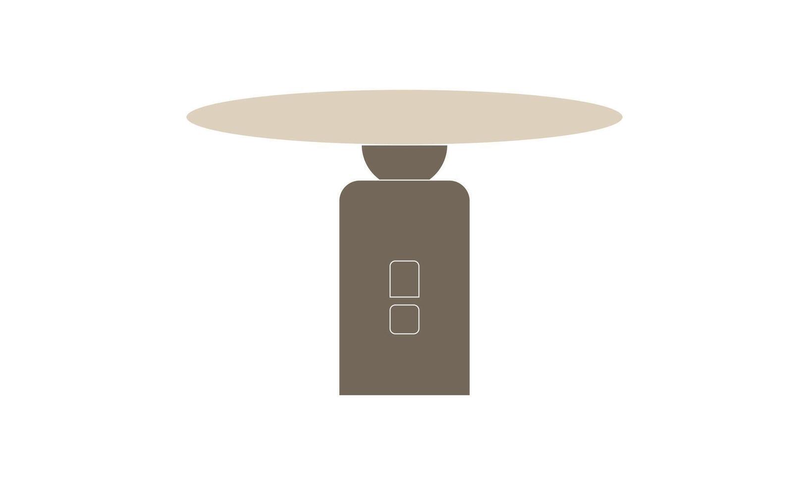 A modern flat-top table lamp , an electric study and decoration lamp isolated on a white background vector
