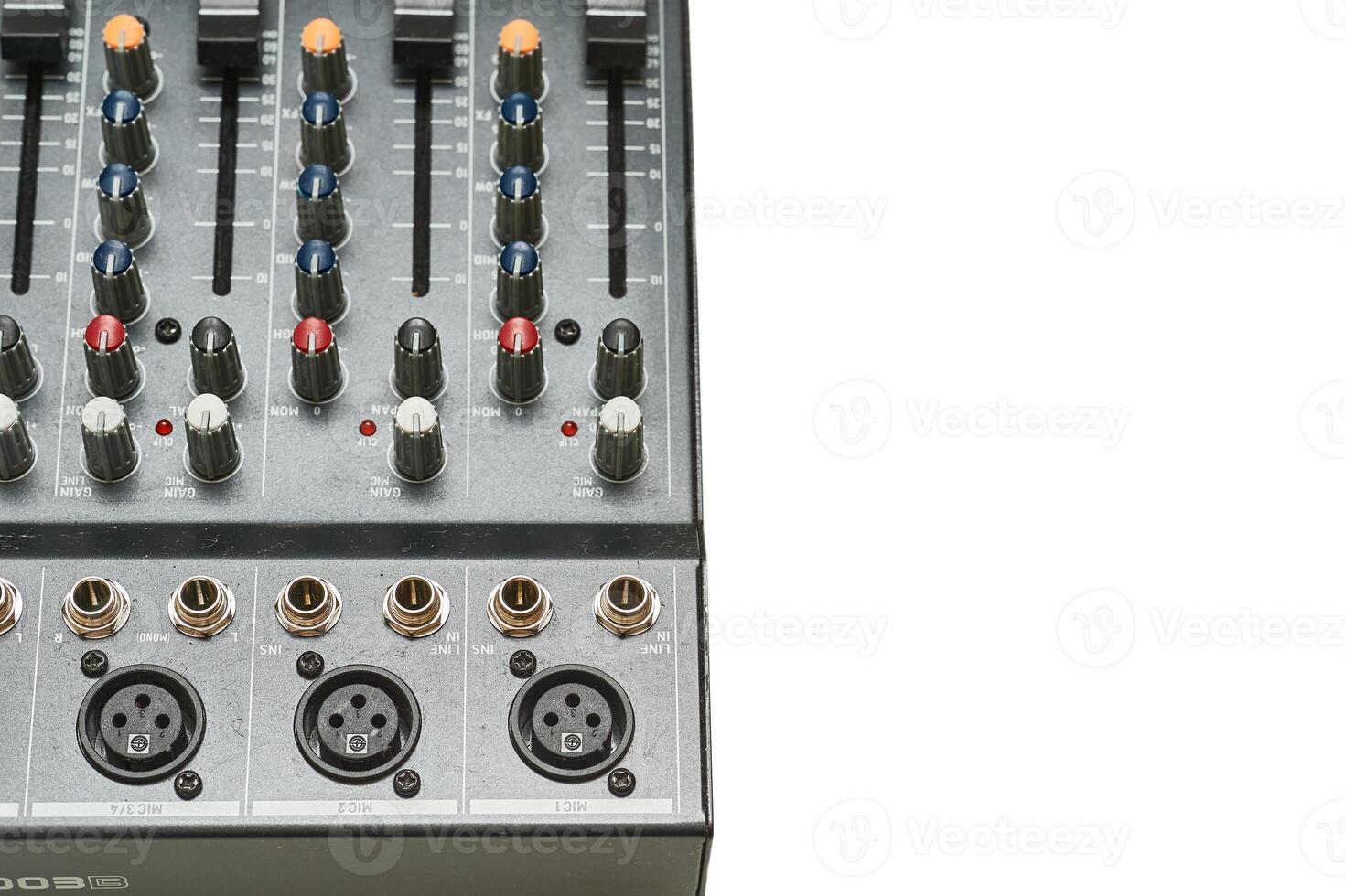 Mixing console for controlling volume,frequencies of musical instruments photo