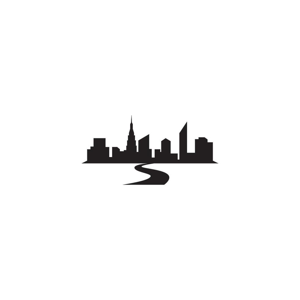 Pathway to City logo or icon design vector