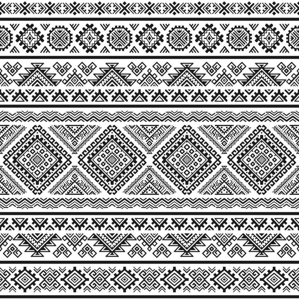Ethnic seamless monochrome pattern. Aztec geometric background. Tribal print. Navajo fabric. Modern abstract wallpaper illustration. For paper, textile design. vector