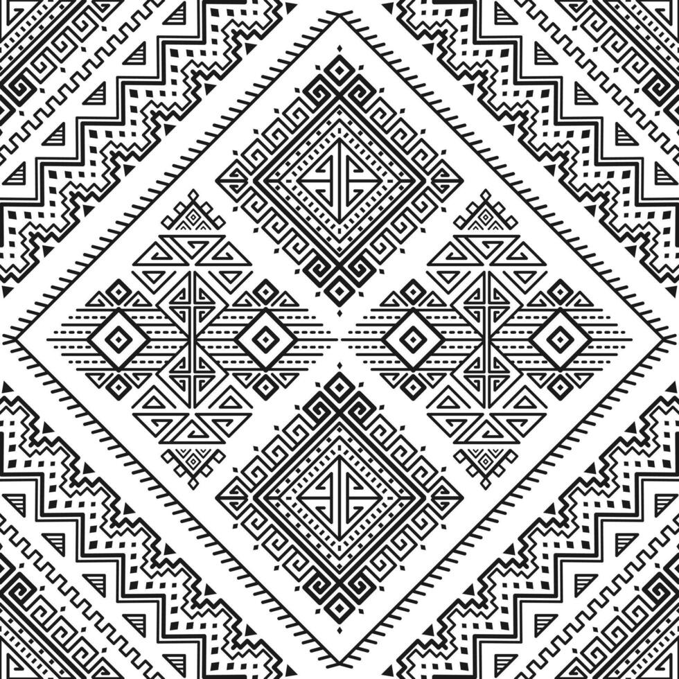 Tribal striped seamless pattern. Aztec geometric black white background. Can be used in textile design, web design for making wrapping, backpack, envelope, etc. vector