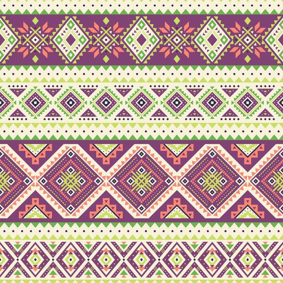 Tribal striped seamless pattern. Aztec geometric background. Can be used in textile design, web design for making wrapping, backpacks, etc. vector