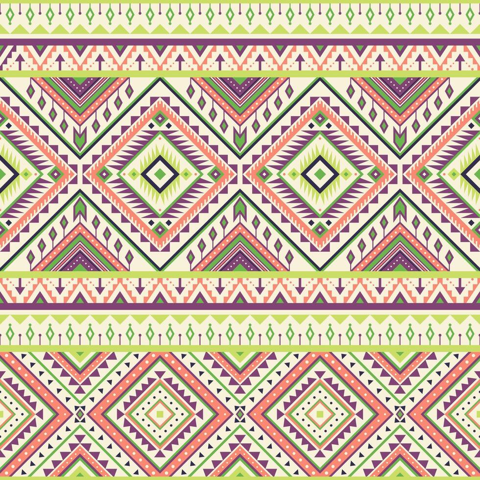Tribal striped seamless pattern. Aztec geometric background. Can be used in textile design, web design for making envelope, backpacks, etc. vector