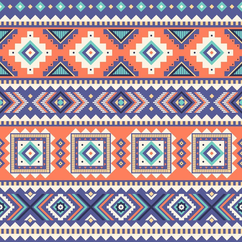 Tribal striped seamless pattern. Aztec geometric background. Can be used in textile design, web design for making wrapping, backpacks vector