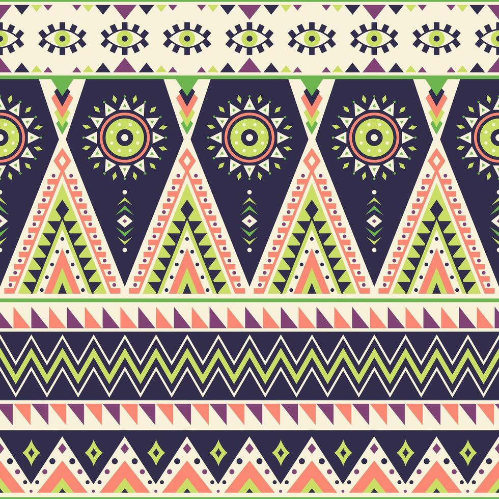 Tribal striped seamless pattern. Aztec geometrics bg. Can be used in textile design, web design for making of clothes, accessories, decorative paper, wrapping, backpacks, etc. vector