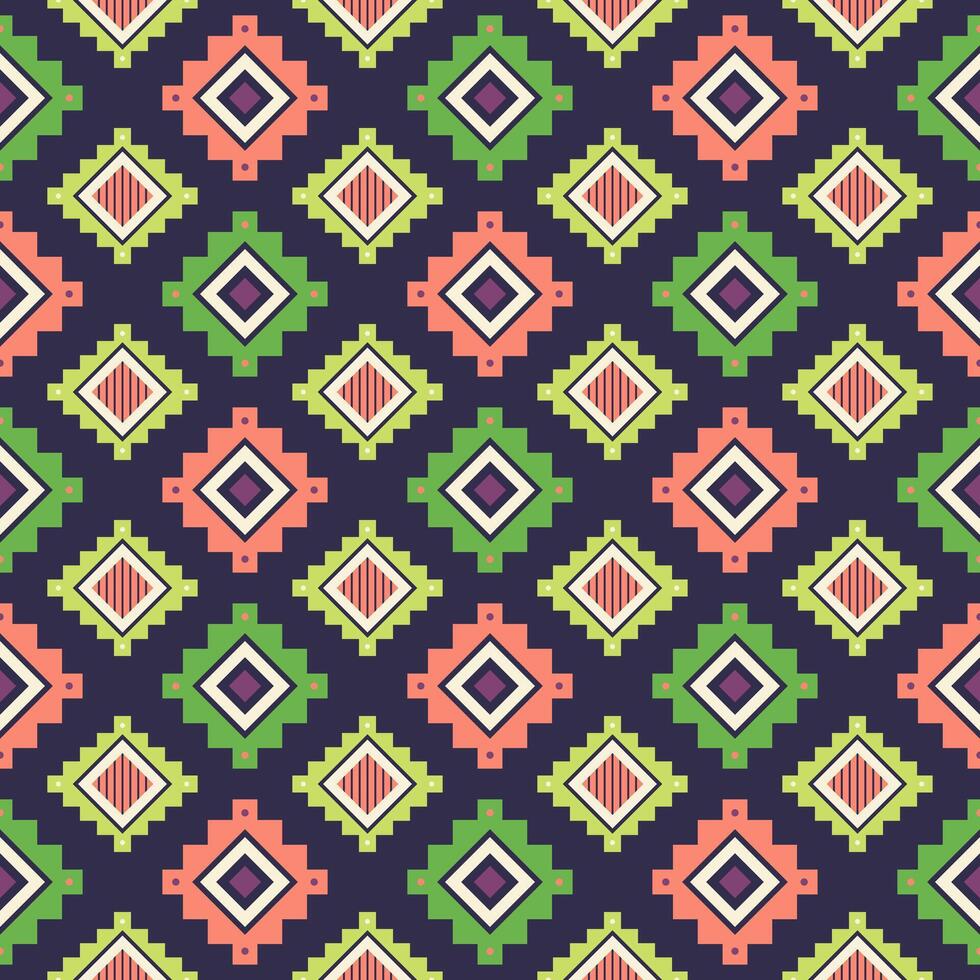 Tribal seamless pattern. Aztec diamond geometric background. Can be used in textile design, web design for making of clothes, accessories, decorative paper, wrapping vector