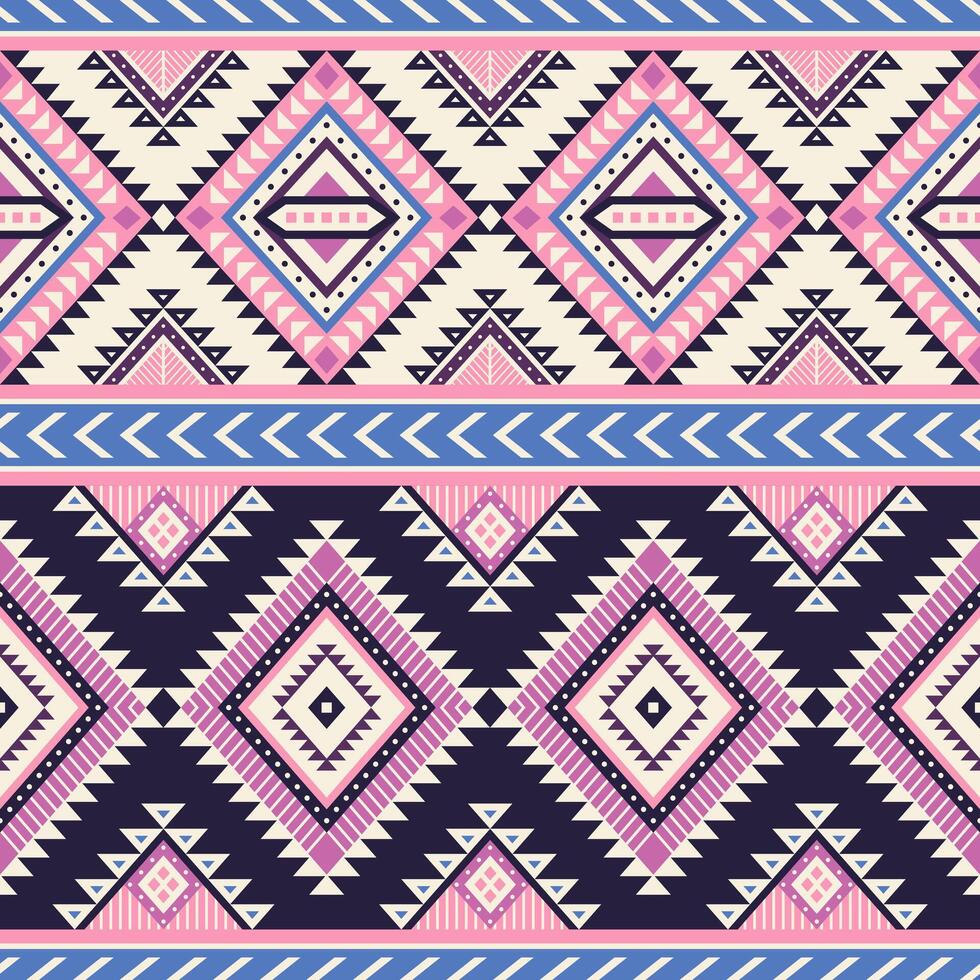 Tribal striped seamless pattern. Aztec geometric background. Can be used in textile design, web design for making wrapping, envelopes vector