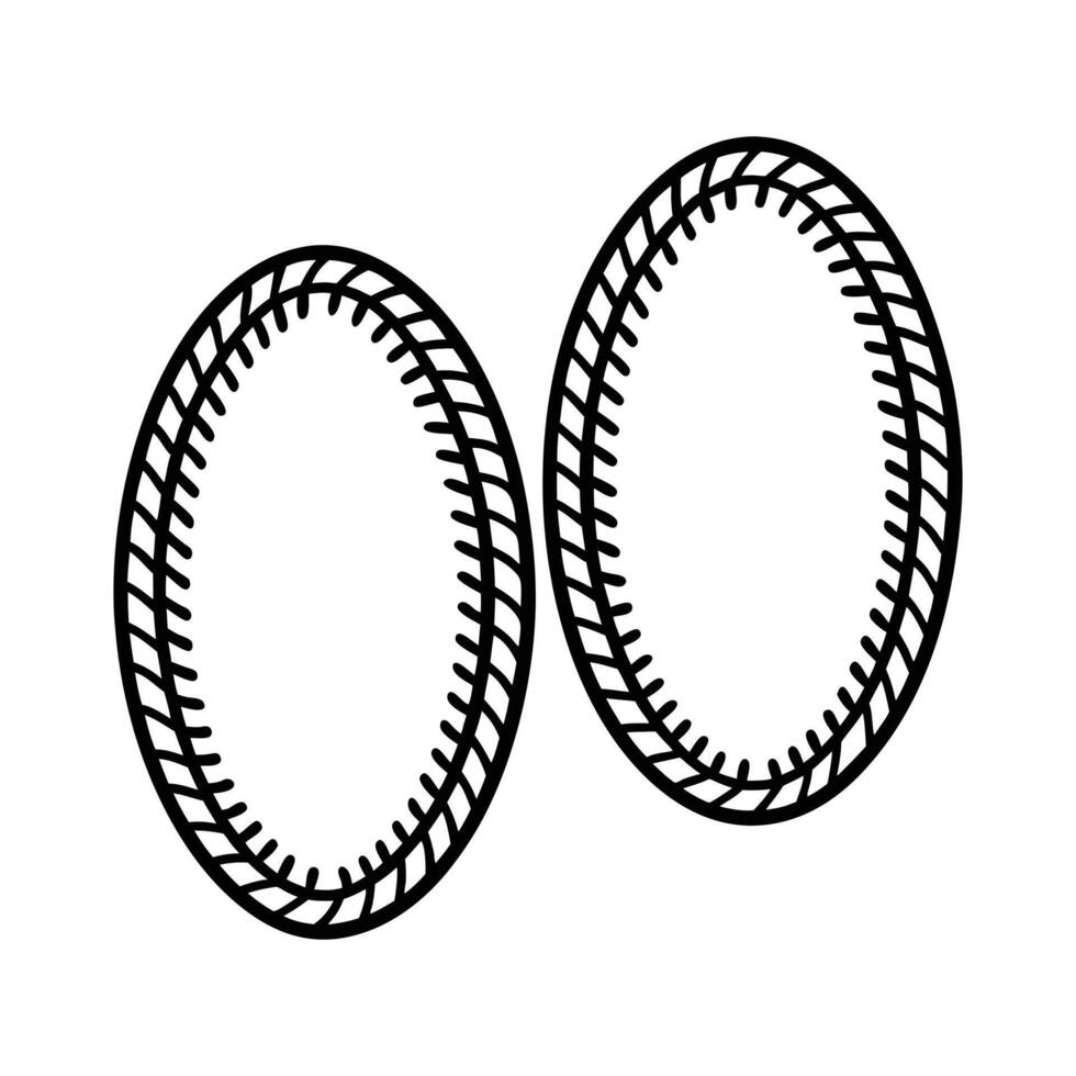 Elegant Oval Frames with Intricate Design. vector