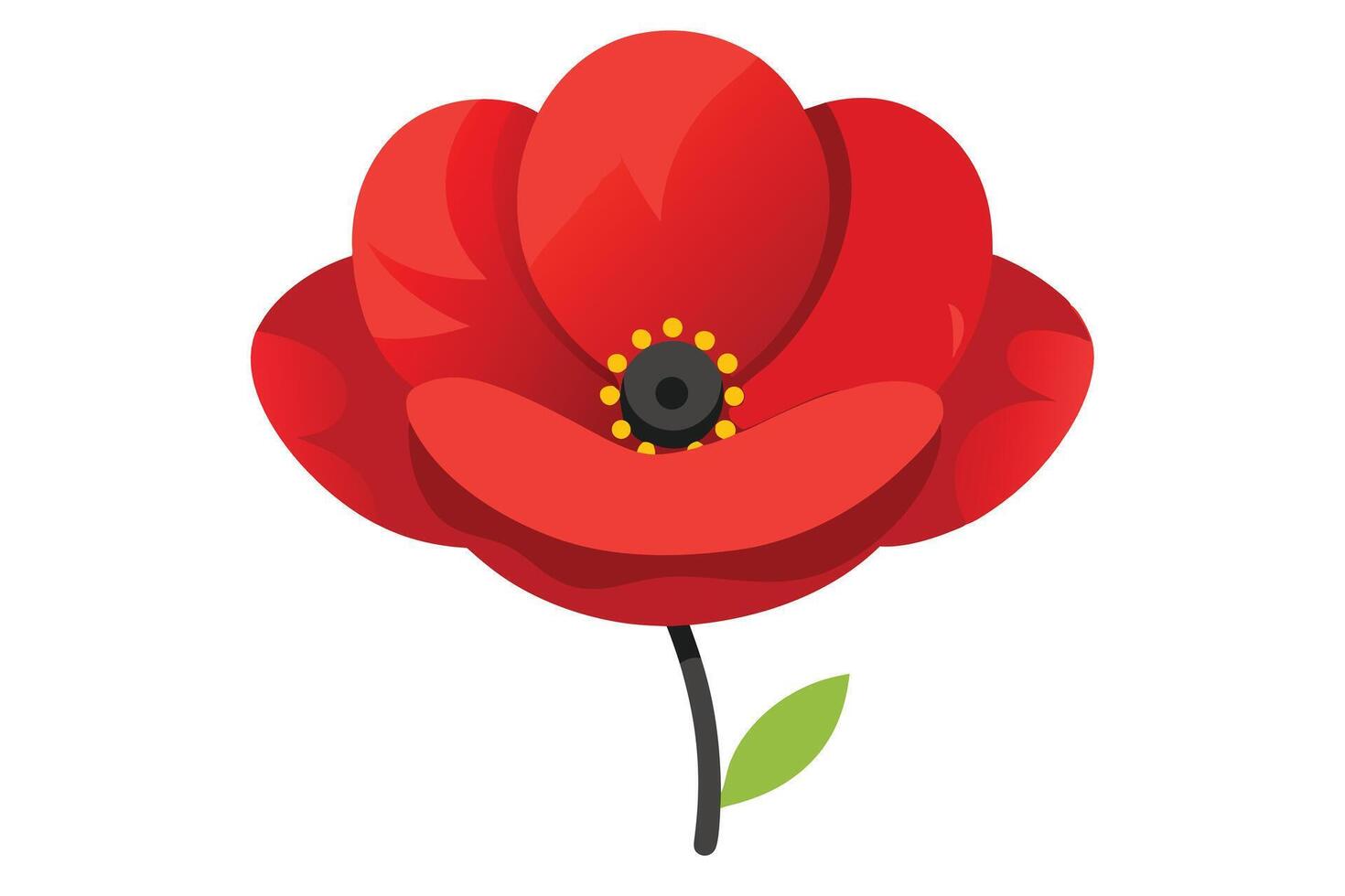 Striking Red Poppy Illustration Vibrant Floral Design for Prints and Web Use vector