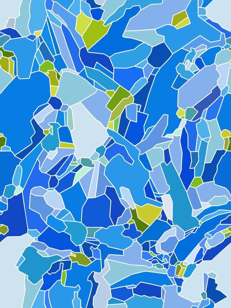 Blue turquoise crystal mosaic seamless abstract pattern vector