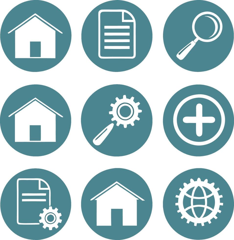 Set of Icons for Web and App Design vector