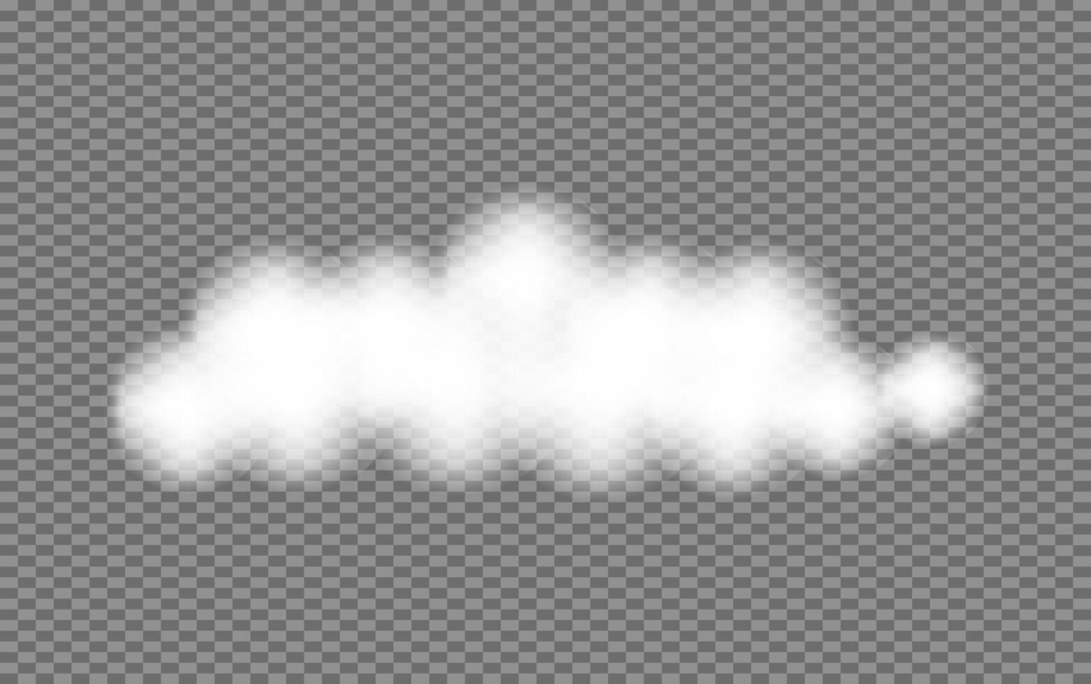 Realistic white fluffy Clouds set. weather in 3d style. Soft blur effect. Overlay sky element for banner poster card. vector