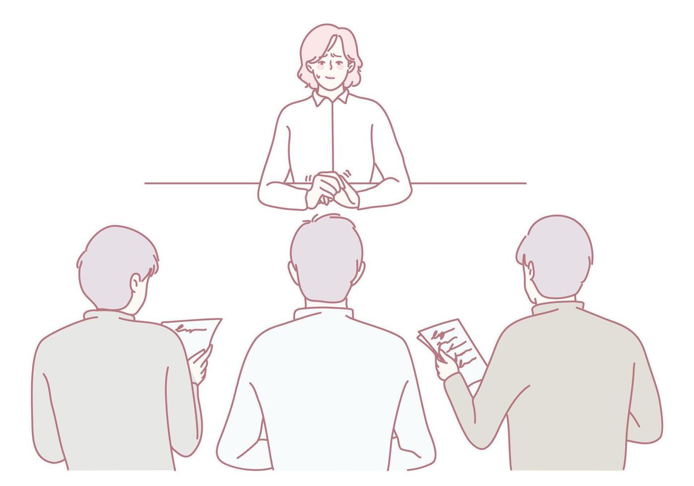 A Business Meeting with Multiple Participants Engaged in Discussion and Idea Exchange vector
