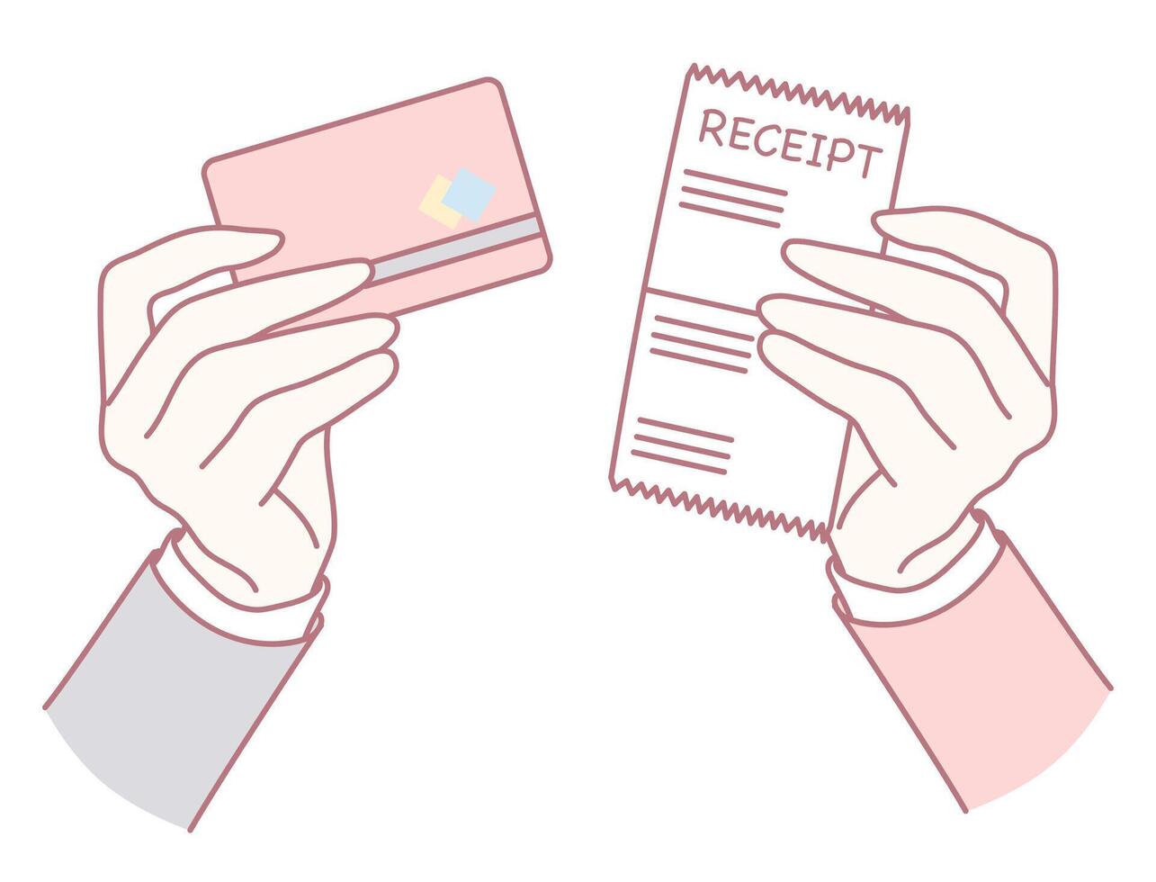 Transaction Process The exchange of payment and receipt in a business model transaction vector