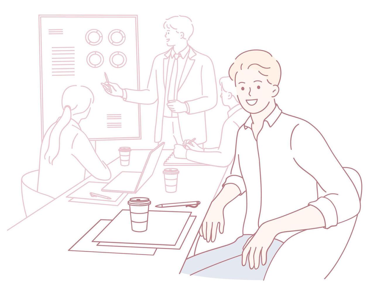 Join us for a Collaborative Team Meeting set to take place in the Conference Room today vector