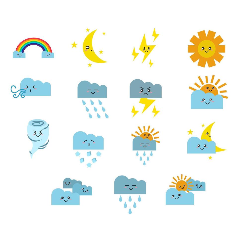 Kawaii Weather Character Cartoon vector