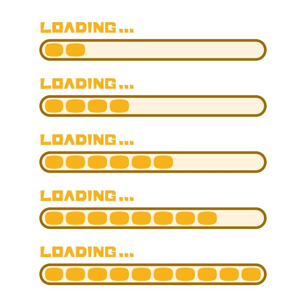 Cute Loading Bar vector
