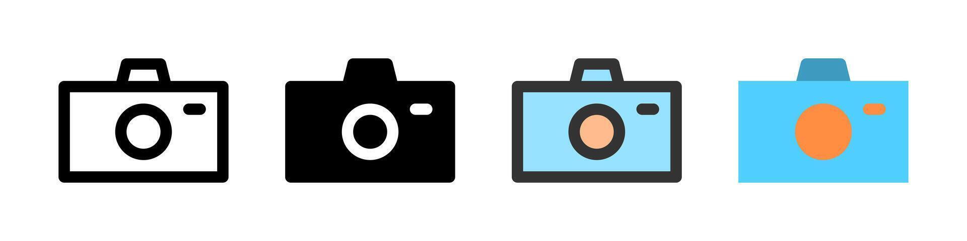 Icon set for camera. Great for photography apps or media interfaces. vector