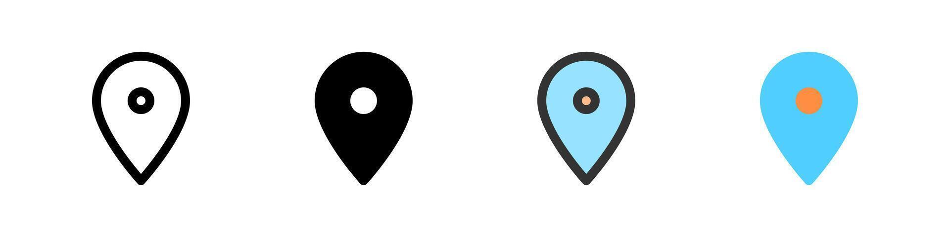 Icon set for location. Great for maps, navigation, or travel apps. vector