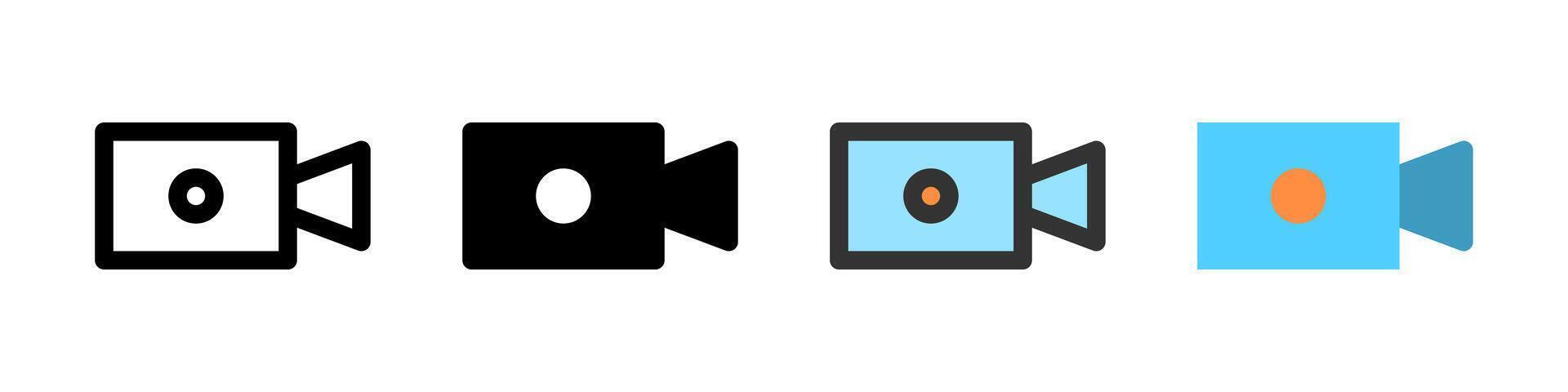 Icon set for recorder. Perfect for apps or recording tools. vector