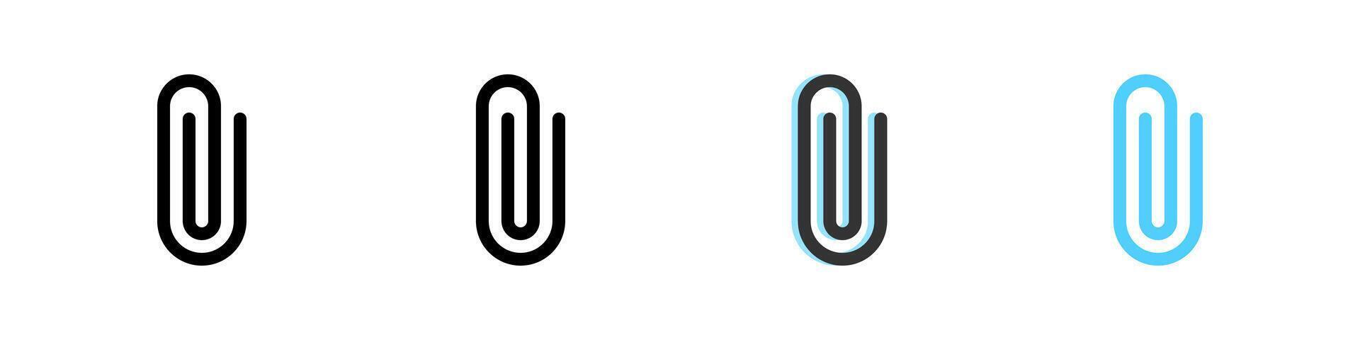 Icon set for attachment. Perfect for email, messaging, or file sharing. vector