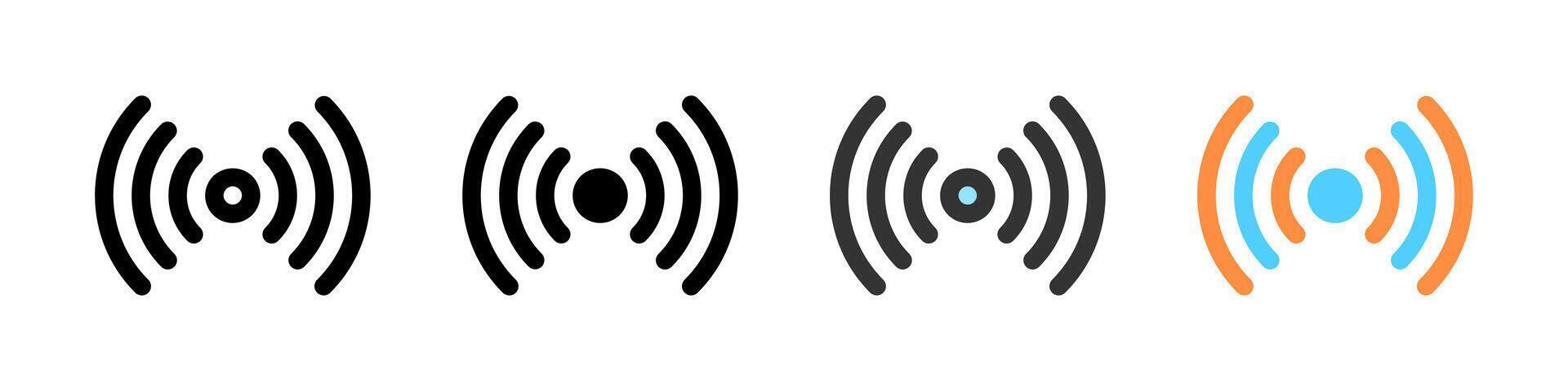 Icon set for hotspot. Ideal for network apps or connectivity settings. vector